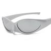 Nuevas gafas de sol Y2K futuristas de ciencia ficción Ojo de halcón para mujer con almohadilla nasal cóncava, gafas de sol de moda en internet para hombre