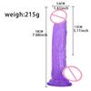 Jiuxi cristal transparente color pene de simulación utensilios femeninos productos para adultos fabricantes de consoladores Jiuxi