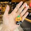 Llavero con colgante de calabaza de Halloween de dibujos animados, bonito llavero de coche con forma de calavera, regalo al por mayor