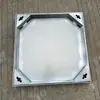 Tapa de registro lineal de acero inoxidable 304 con marco, Rejilla cuadrada de ingeniería de drenaje de doble cara para agua de lluvia, Tapa de registro a prueba de cinco
