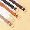 Cinto de Couro Feminino da Moda Versátil Mais Vendido com Fivela de Pino de Liga, Cinto Simples Estilo Coreano com Toque de Luxo, Cinto Decorativo para Roupas
