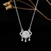Nuevo estilo ins collar de plata joyería mujeres no se decolora simple alto sentido titanio acero collar mujeres fabricantes venta al por mayor