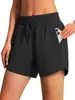 Venda Quente Amazon Verão Novo Shorts Casuais Leves de Secagem Rápida para Mulheres com Bolsos com Zíper Cintura Média Dropshipping