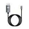 Cabo de dados de liga de alumínio tipo C para HDMI para celular e notebook conectado ao monitor de TV 4K plug and play