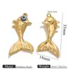 Acero Inoxidable Serie Océano Colgante de Pez Chapado en Oro al Vacío Pulpo Tiburón Gota de Aceite Colgante Accesorios de Joyería de Playa
