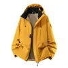 Chaqueta de trabajo para exteriores, talla europea, abrigo impermeable de comercio exterior transfronterizo, forro polar, chaqueta tres en uno, hecha a medida