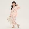 Pijama Infantil 2024 Primavera Novo Estilo Roupas Casuais para Casa de Meninas Conjunto para Bebê Confortável e Aconchegante Roupas para Casa de Meninas