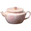 Mojipao Yangfen pintura china pintada a mano estilo galaxia de niebla rosa colección de juego de té de cerámica para el hogar: tetera, gaiwan, taza de té y bandeja de té