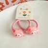 Paquete de 2 tarjetas con adorables anillos de pelo de animales para niños, suaves, muy elásticos, sin dañar el cabello, color gelatina, cuerda para atar para bebés.