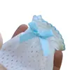 Luvas Pequenas de Malha Anti-riscos Físicos para Bebê Verão Finas Respiráveis Frescas Alta Elasticidade Cordão Luvas Ajustáveis para Bebê
