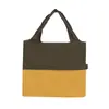 Nueva Bolsa de Compras Plegable de Gran Capacidad, Ultraligera, Bloques de Color, Bolso de Hombro Moderno y de Moda, Bolsa de Mano para Compras en el Supermercado