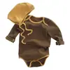 Mameluco Rayado de Colores Dulces para Niños y Niñas, Mono de Bebé Recién Nacido Estilo Otoño, Traje Triangular de Gateo para Bebés