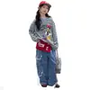 Pantalones cargo de pierna ancha estilo callejero para niña con múltiples bolsillos 2026 nuevos pantalones de moda de otoño para niños street dance hip-hop