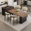 Mesa de Comedor Minimalista Italiana 2025 Mesa Isla Retráctil Rectangular Lujo Ligero Multifuncional Mesa de Comedor Extensible