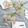 Planta verde de simulación de encaje de 4 tenedores, decoración de boda, accesorios de pared de flores, fotografía del hogar, flores falsas blancas, directa de fábrica