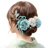 Conjunto de Acessórios de Cabelo Estilo Japonês com Flores Artificiais Feitas à Mão, Conjunto de Grampos de Cabelo para Kimono, Acessórios, Acessórios de Flor de Cabelo Transfronteiriços da Amazon