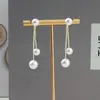 Brincos Exagerados de Luxo Leve de Alta Qualidade com Pérolas Versáteis Estilo Retrô Francês Concha Borla Geométricos com Diamantes