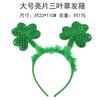 Festival Irlandés Trébol suerte diadema tocado horquilla accesorios de vacaciones decoración tocado verde lazo diadema