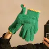 Guantes de Felpa de Cinco Dedos con Pantalla Táctil Guantes de Ciclismo Gruesos de Lana Cálidos de Invierno para Estudiantes Guantes de Ciclismo con Pantalla Táctil de Piel de Visón
