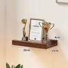 Soporte de Pared de Honor Estante de una Palabra para Pared de Empresa Estante de Almacenamiento Montado en Pared para Trofeos Medallas Certificados de Empresa Escuela