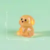 Paisagem em miniatura, figuras criativas e fofas de cachorro e pato brilhantes, pequenos pingentes adoráveis, decorações DIY para casa de bonecas, acessórios de caixa surpresa, pequenos enfeites