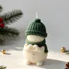 Jiahui Mei Vela Aromática con Forma de Muñeco de Nieve Hecha a Mano Molde de Silicona Adorno de Velas de Muñeco de Nieve Navideño DIY
