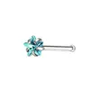 Piercing de Nariz Estrela de Cinco Pontas em Aço Inoxidável, Piercing de Nariz com Barra Única de Zircônia, Piercing de Nariz Personalizado, Barra Reta, Barra Curva, Piercing de Nariz em S, Atacado de Fábrica