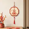 Nuevos Adornos Colgantes de Cuerda Estilo Chino con Elementos Festivos, Decoraciones de Pared, Pinturas Decorativas, Pinturas Colgantes de Año Nuevo con Caracteres Atractores de Fortuna, Colgantes de Borla Hechos a Mano