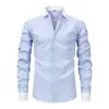 Camisa de Raya Estampada Simple Transfronteriza para Hombre Camisa de Negocios de Primavera para Hombre Tops Sueltos Casuales de Manga Larga para Primavera y Otoño