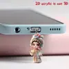 Fofo Novo Plug de Proteção contra Poeira para Fones de Ouvido em Formato de Gato para Celulares, Plug de Telefone à Prova de Poeira, Plug de Porta de Carregamento, Acessório Universal Tipo-C para Android