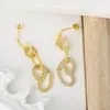 Moda Europeia e Americana Novos Brincos Personalizados Exagerados Hip Hop Longos Criativos Geométricos Zircônia Brincos de Festa