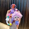 Chaveiro de Menina de Cabelo Cacheado Pingente para Mochila Casal Boneca de Pelúcia de Cabelo Cacheado Máquina de Pegar Brinquedos Pequenos Presentes Venda por Atacado