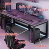 Mesa Simples para Lan House E-sports Pequeno Apartamento Quarto de Casa Mesa de Escritório Minimalista Mesa Dupla para Computador de Casal