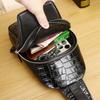Bolso de Pecho para Hombre con Patrón de Cocodrilo Bolso Cruzado Bolso de Pecho para Exteriores Bolso de Hombre Bolso Cruzado de Moda con Patrón de Cocodrilo con un Toque de Alta Gama