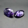 Yongjia Piedra Preciosa Rojo Púrpura Circonita Diamante Suelto Ovalado Cz Circonita Cúbica Joyería Incrustada con Circonita de Base Puntiaguda