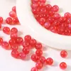 Contas Resina Olho de Gato Vermelho Imitação Redondas com Glitter Fino Soltas Material para Fazer Pulseira Colar DIY Acessórios