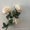 Novo Buquê de Rosas Artificiais com 3 Cabeças Estilo Europeu para Atacado Transfronteiriço, Decoração de Salão de Casamento, Flores Secas