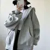 Directo del fabricante: nueva chaqueta con capucha y cremallera otoño/invierno, estilo holgado y casual, sudadera unisex, top sencillo