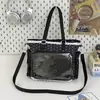 Bolso bandolera para chica de universidad, bolso de hombro transparente de gran capacidad, bolso ita de encaje de gran capacidad para muñecas