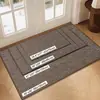 Alfombrilla de baño de lino simple más vendida, alfombrilla absorbente de agua para el inodoro, alfombrilla antideslizante para la entrada, felpudo simple