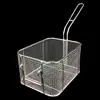 Cesta para freír snacks de acero inoxidable 304 cuadrada para papas fritas postres cesta para freír freidora eléctrica de restaurante filtro control de aceite cesta para freír