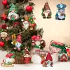 24 Pct Natal Anão Enfeites de Madeira Pendurados Decoração de Árvore de Natal Boneco de Papai Noel Anão Enfeites de Madeira Pendurados
