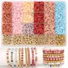 Kit de fabricação de pulseiras de argila de 24 grades transfronteiriças europeias e americanas Kit de fabricação de pulseiras de contas coloridas de 3 mm e 23 cores Kit de joias faça você mesmo