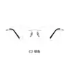 Exquisito Armazón de Gafas para Hombre Estilo Negocio Transparente Sin Marco de Sándalo y Titanio con Varillas de Titanio Ultra-Elásticas Flexibles, Soporta Lentes Graduados, Venta al por Mayor en Danyang
