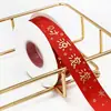 2.5 Fita de Ano Novo Hot Stamping Caractere Vermelho de Bênção com Decoração para Embalagem de Presente Fita DIY Fita Vermelho Vinho Fita de Poliéster