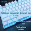 Teclado Mecânico Steampunk Brilhante de Alta Aparência Estética com Toque Retrô, Fio de 104 Teclas, para E-Sports, Escritório e Jogos