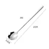 Cuchara para Cubiertos de Acero Inoxidable 304 con Mango Largo Tipo Nido de Pájaro, Cuchara para Fruta Doméstica, Cuchara para Miel, Cuchara para Revolver Café, Estilo de Lujo Ligero
