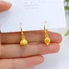 Collar Dorado de Larga Duración y Resistente al Desgaste con Diseño de Loto, Nuevos Aretes y Anillos de Estilo Chino de Verano para Mujer, Joyería de Cobre Dorado Imitación de Alta Gama