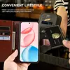 Capa Protetora Flip para Celular Honor 400/500/400 Pro com Padrão Couro Crazy Horse, Porta-Cartões e Suporte