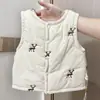 Colete de algodão acolchoado quente de inverno para bebês, colete de bebê grosso sem mangas, roupa infantil da moda